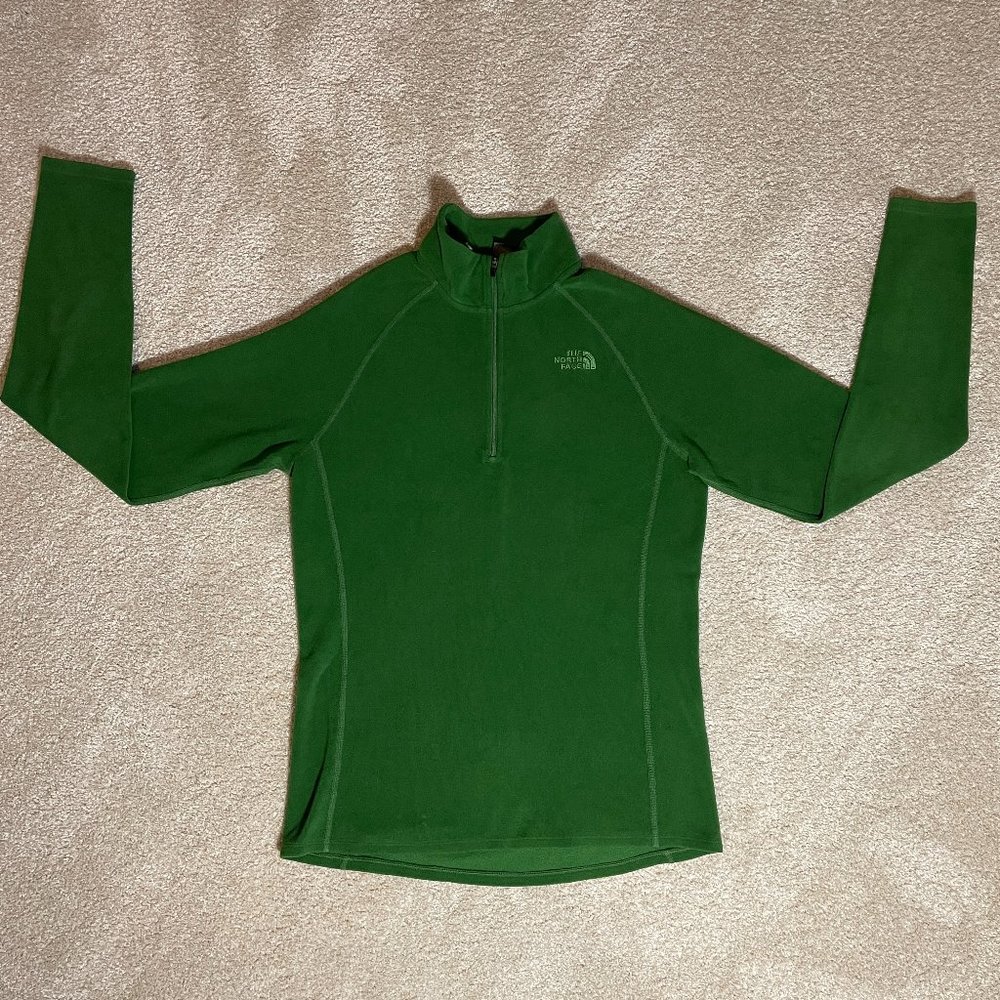 The North Face Green Fuzzy Pull over jacket